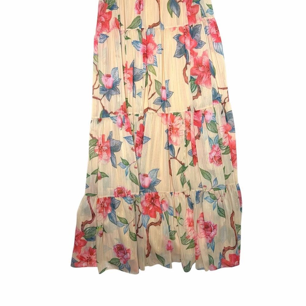 NEW Mac Duggal Ieena 70203 Floral Halter Maxi Gown Size 2 - Picture 4 of 14